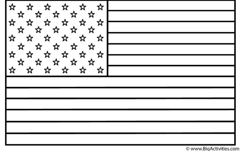 American Flag Coloring Page Presidents Day