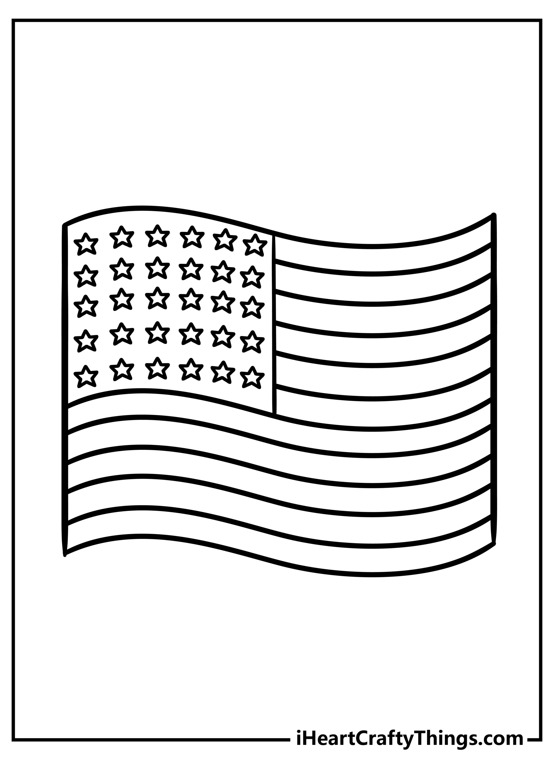american flag' coloring page