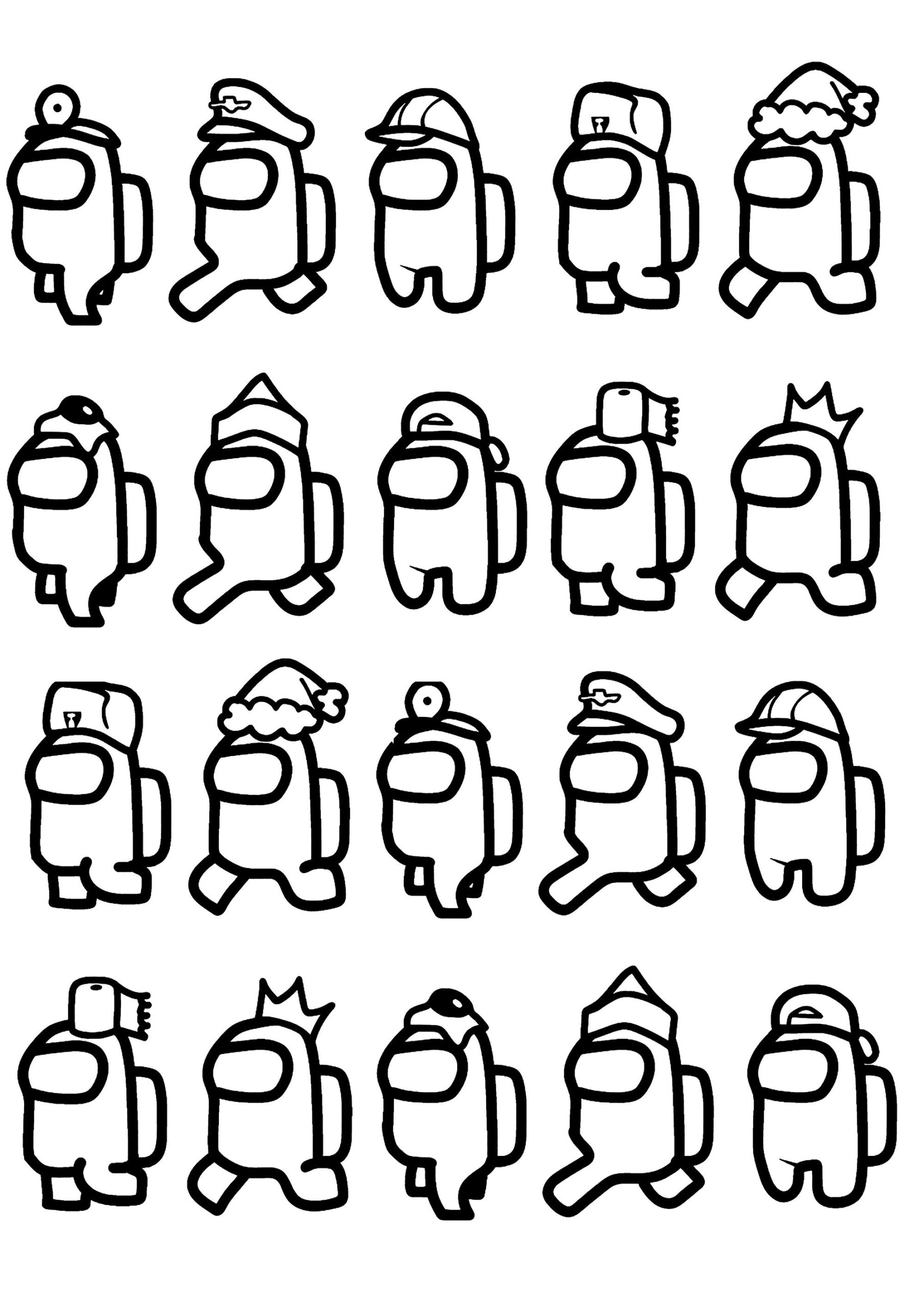 Among Us Various Characters 2 Among Us Coloring Pages Among Us Various Characters 2 Among Us Coloring Pages