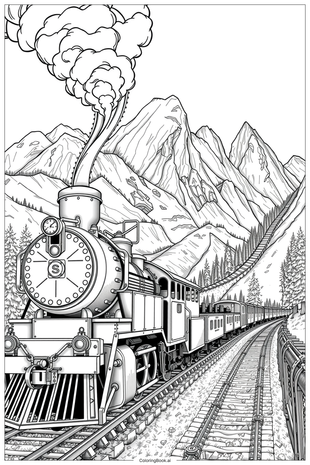 Amtrak Train Passing Through A City Coloring Page Free PDF PNG Printable Amtrak Train Passing Through A City Coloring Page Free PDF PNG Printable