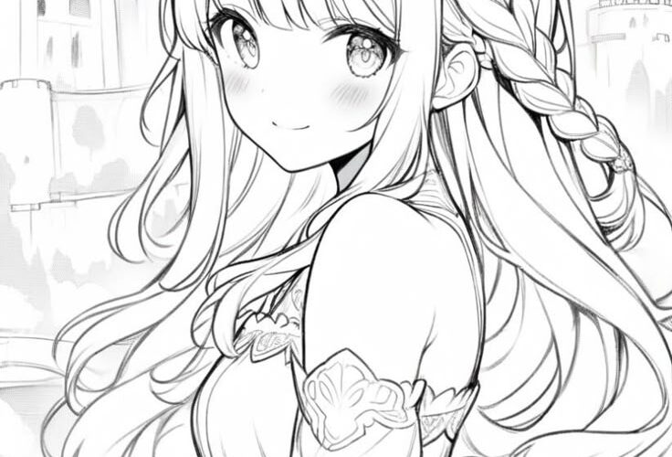 Anime Princess 70 Pages Cute Coloring Book Coloring Pages For Children Adults