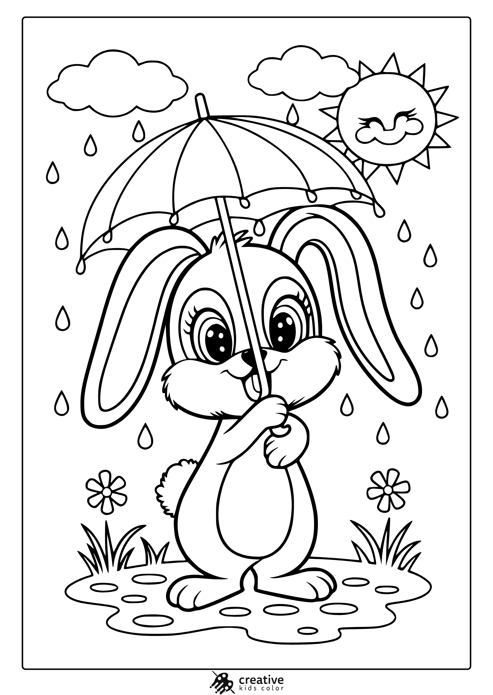 April Coloring Pages Free Fun Spring Printables 