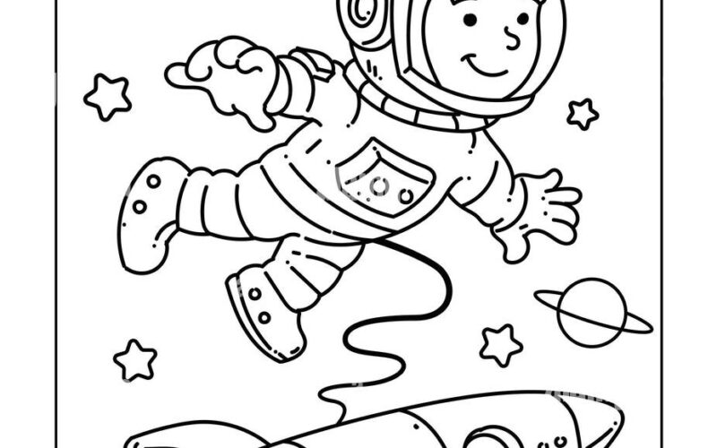 Astronaut Coloring Sheet Printable Hi res Stock Photography And Images Alamy