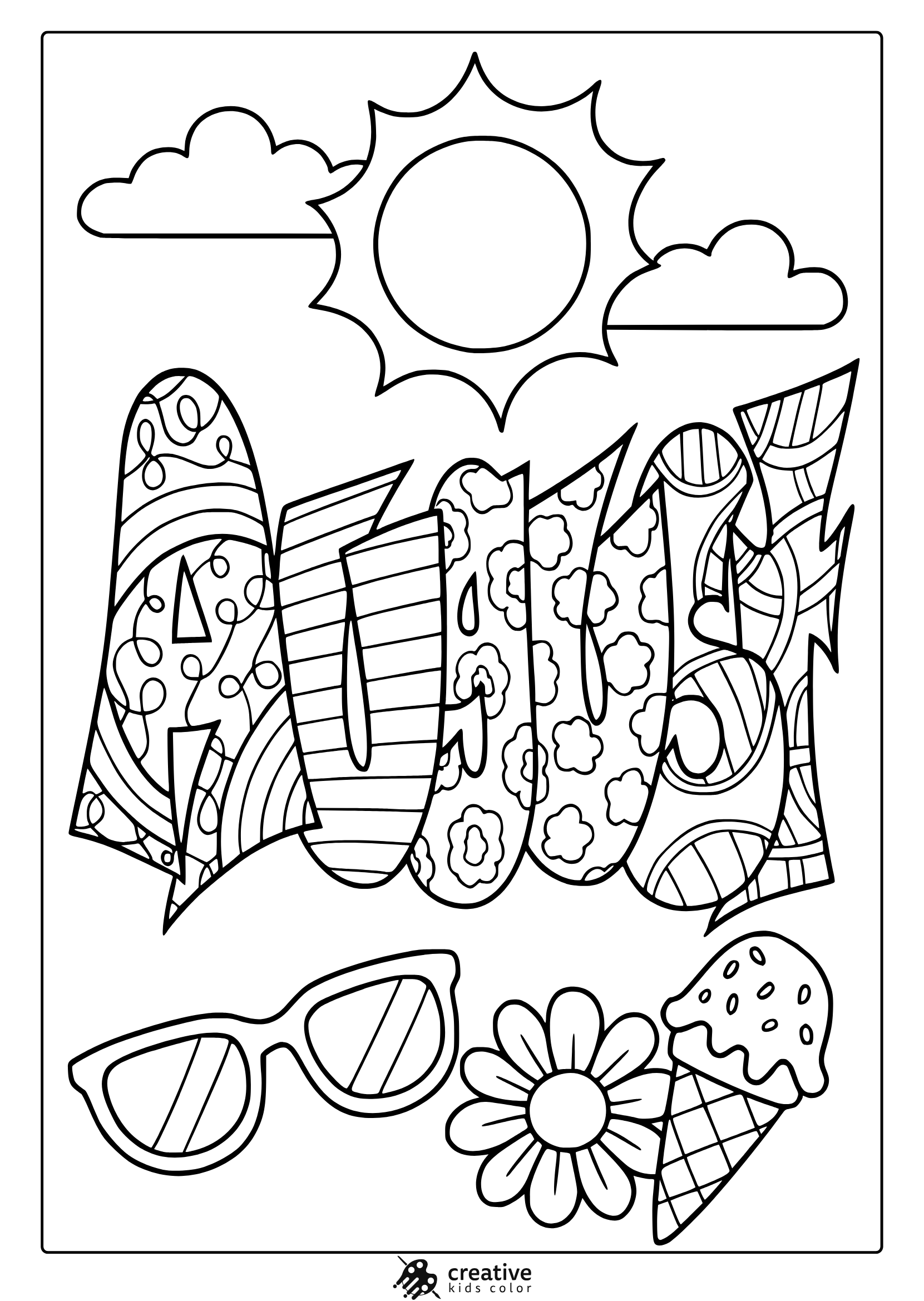 August Coloring Pages Free Fun Summer Printables 