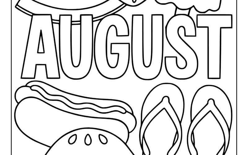 August Coloring Pages Free Fun Summer Printables