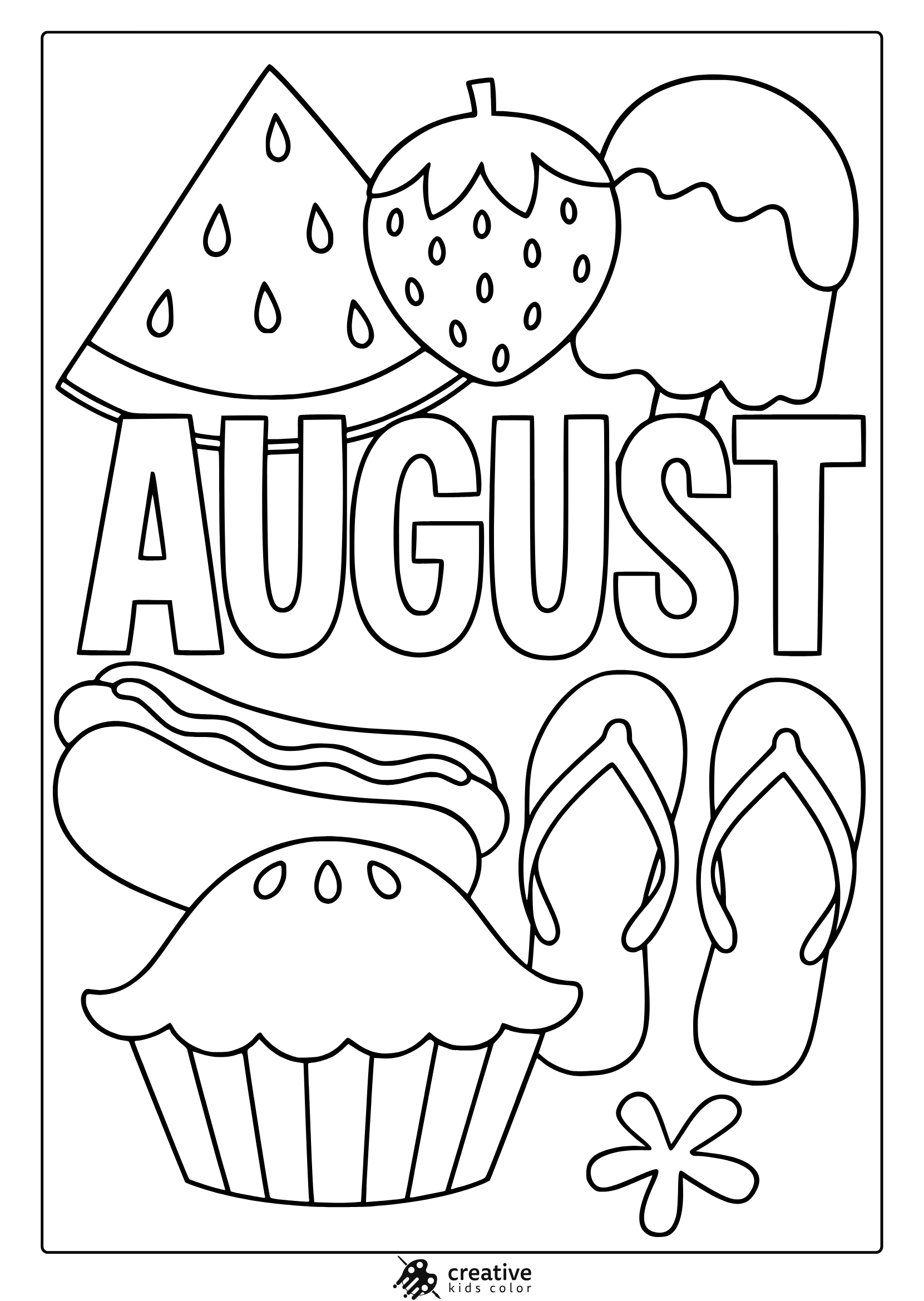 August Coloring Pages Free Fun Summer Printables 