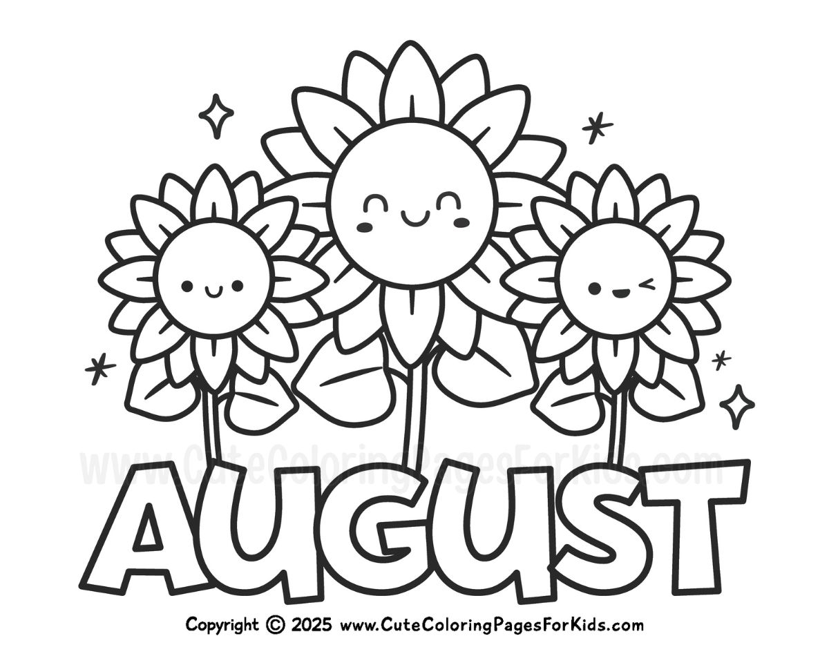 august coloring pages