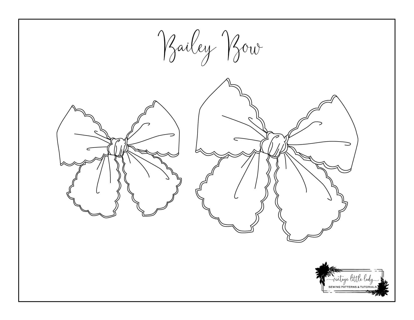 Bailey Scalloped Bow FREE Coloring Page Vintage Little Lady Bailey Scalloped Bow FREE Coloring Page Vintage Little Lady