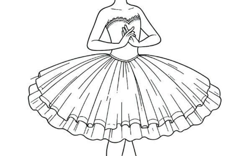 Ballerina Coloring Page Kids Printable Coloring Page Etsy