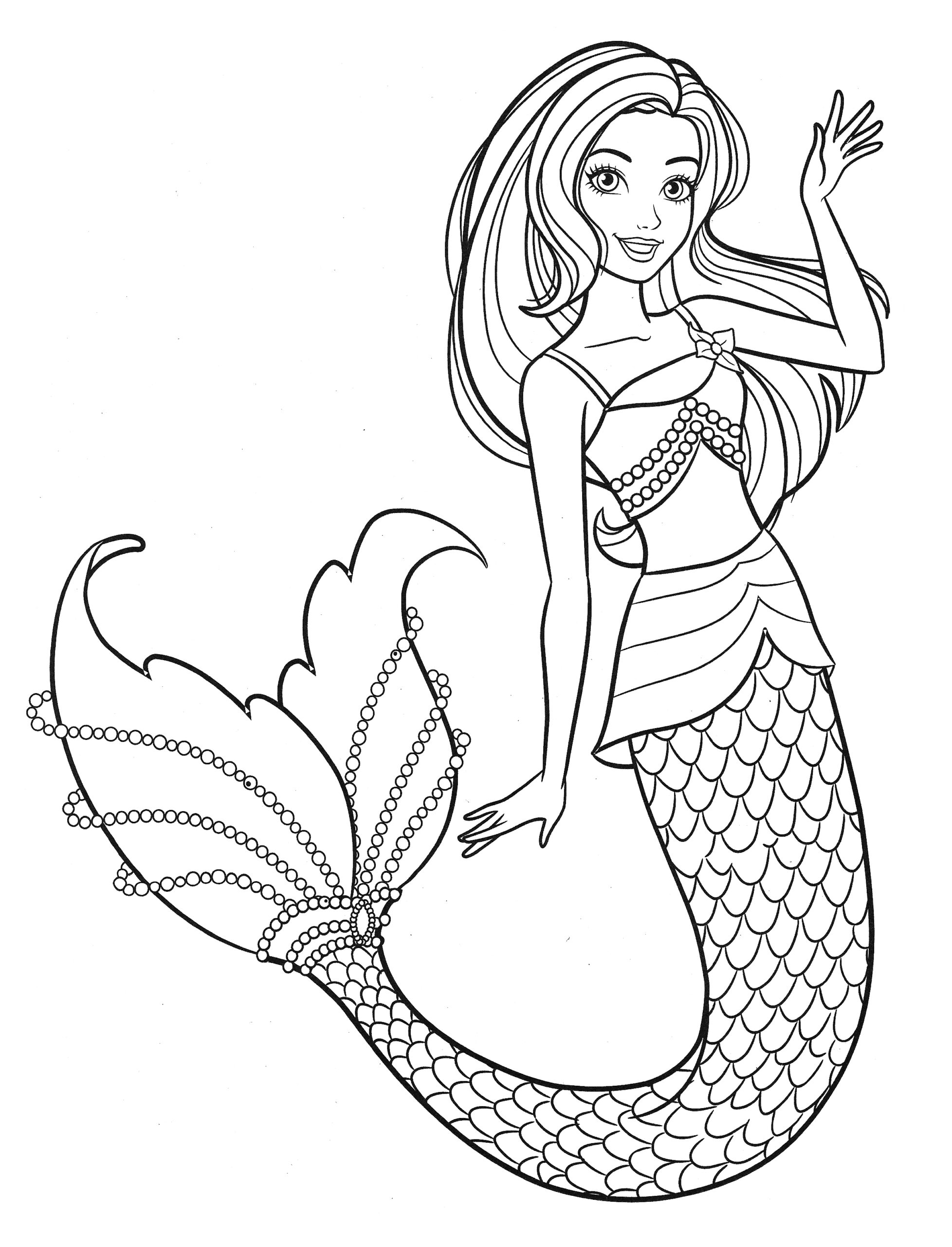 mermaids coloring pages