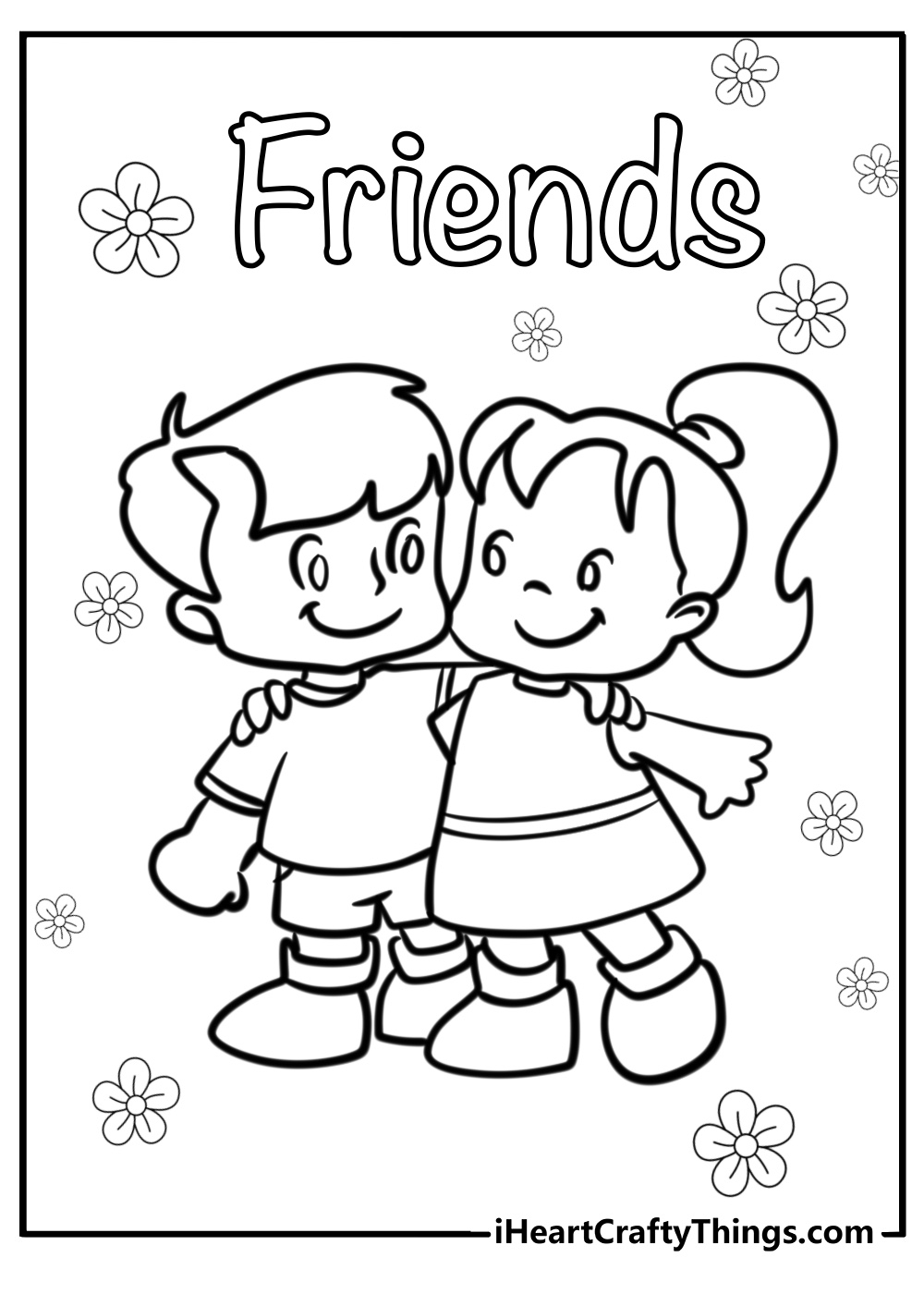 Best Friends Coloring Pages 30 Free PDF Printables For BFFs