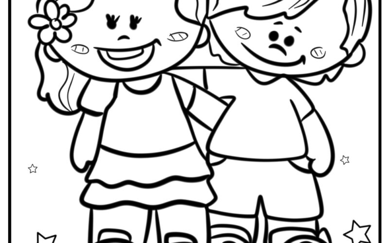 Best Friends Coloring Pages 30 Free PDF Printables For BFFs