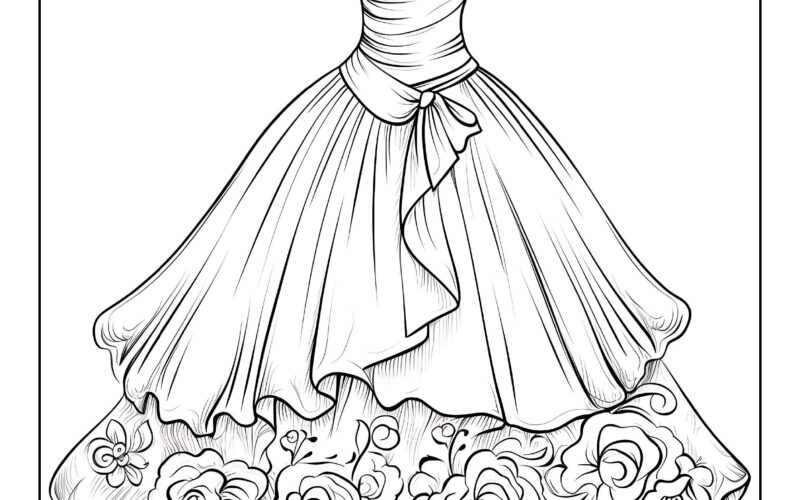 Best Selling 100 Dresses Fashion Coloring Pages For Kids And Adults Printable Digital Instant Download PDF Best Selling Item Popular Item Etsy