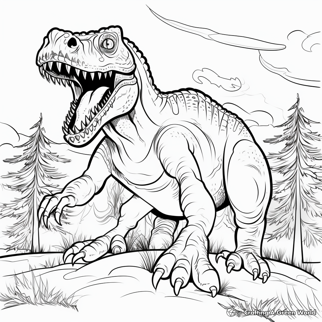 Big Dinosaur Coloring Pages Free Printable 