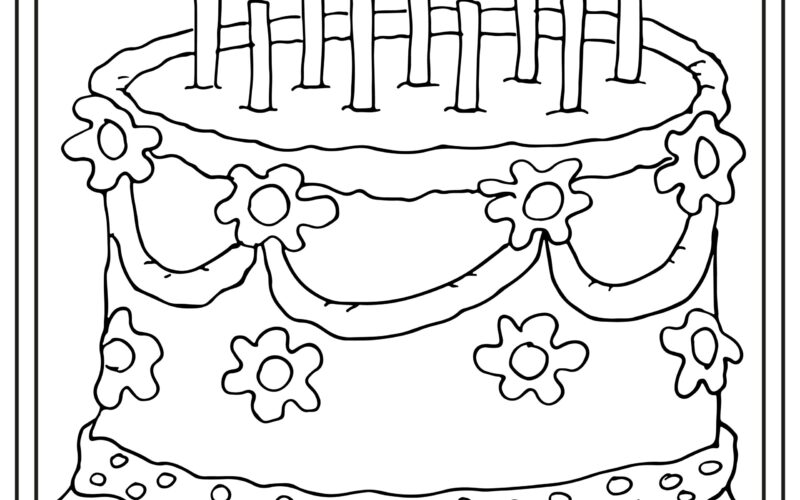 Birthday Cake Coloring Pages Preschool Kindergarten First Grade Made By Teachers