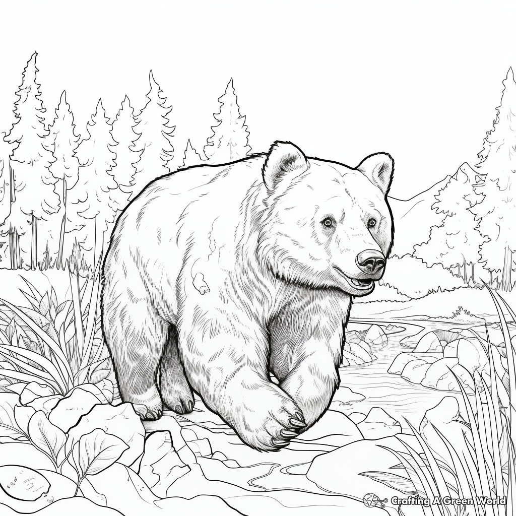 Black Bear Coloring Pages Free Printable 
