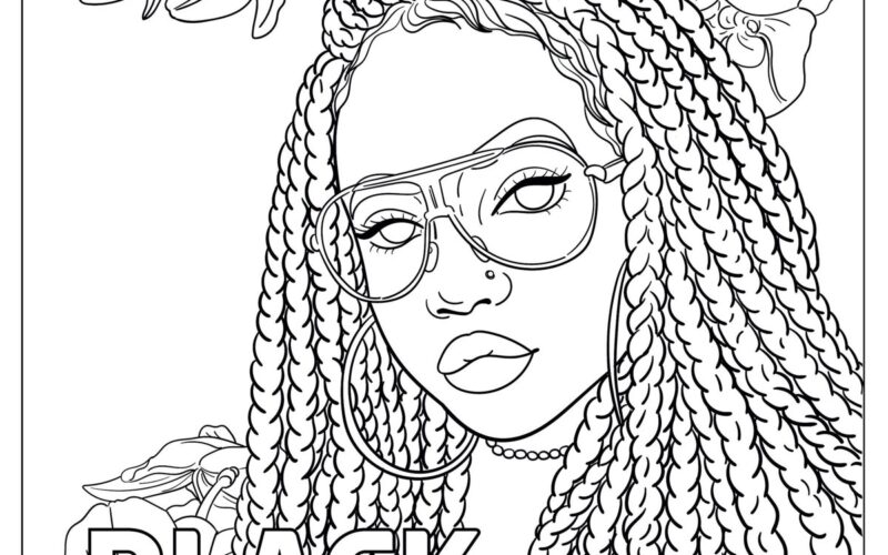Black Girl Magic Black Girl Coloring Pages Natural Hair Printable Coloring Page Etsy