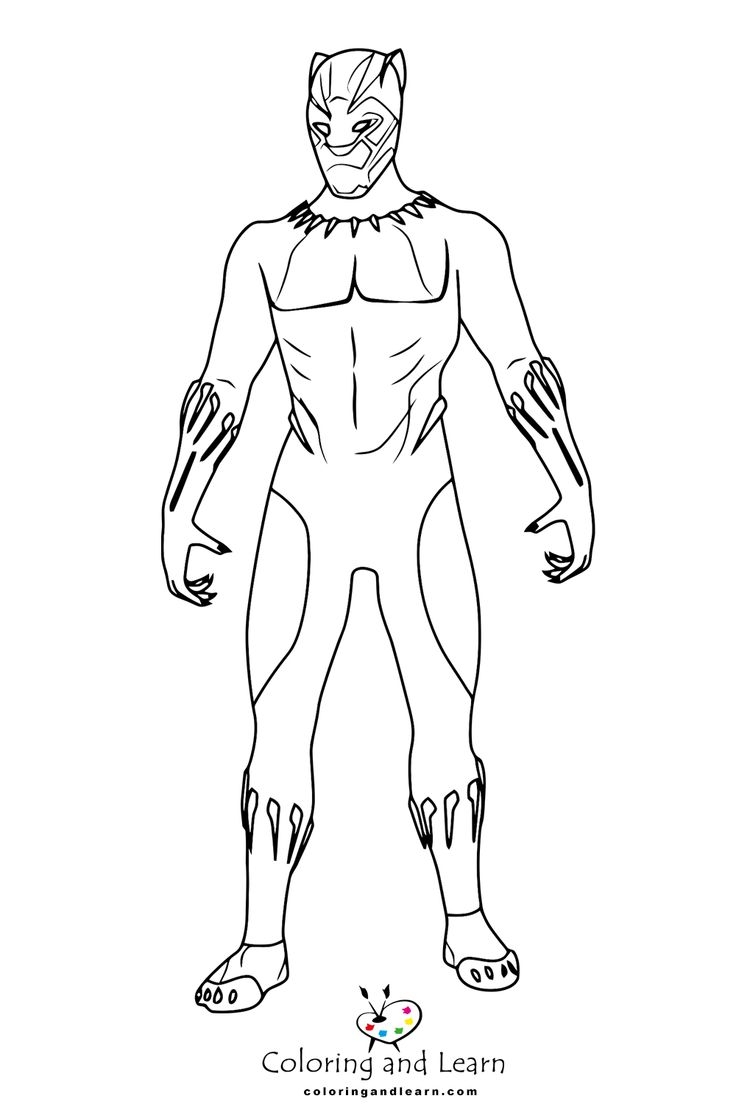 black panther coloring page