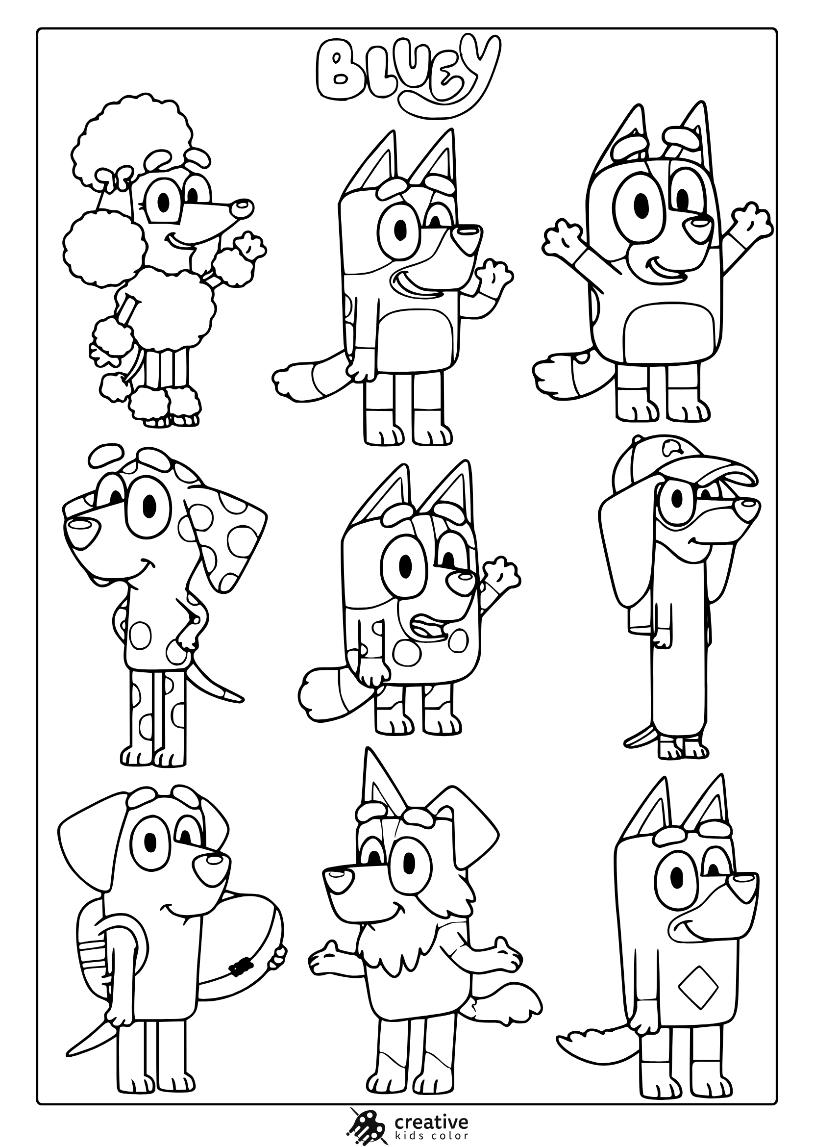 Bluey Coloring Pages 45 Free Printable PDF Bluey Coloring Pages 45 Free Printable PDF