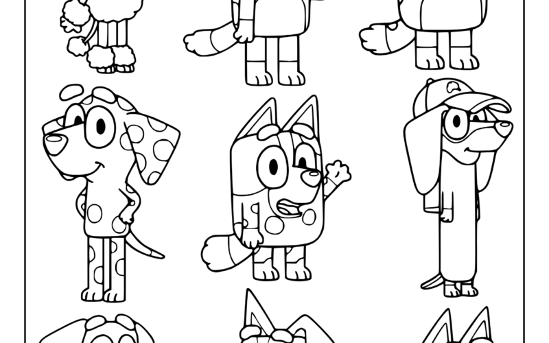 Bluey Coloring Pages 45 Free Printable PDF