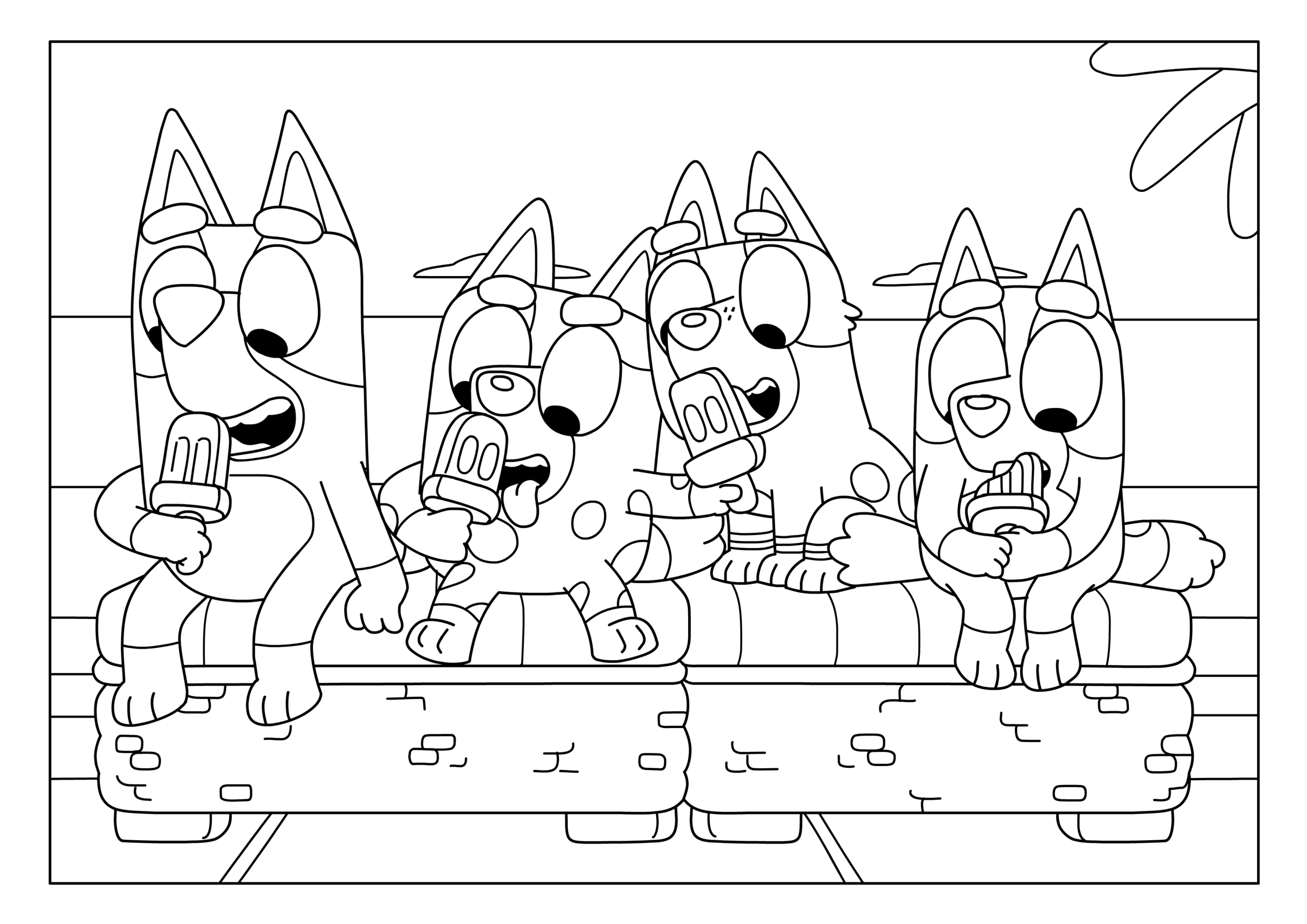coloring pages bluey