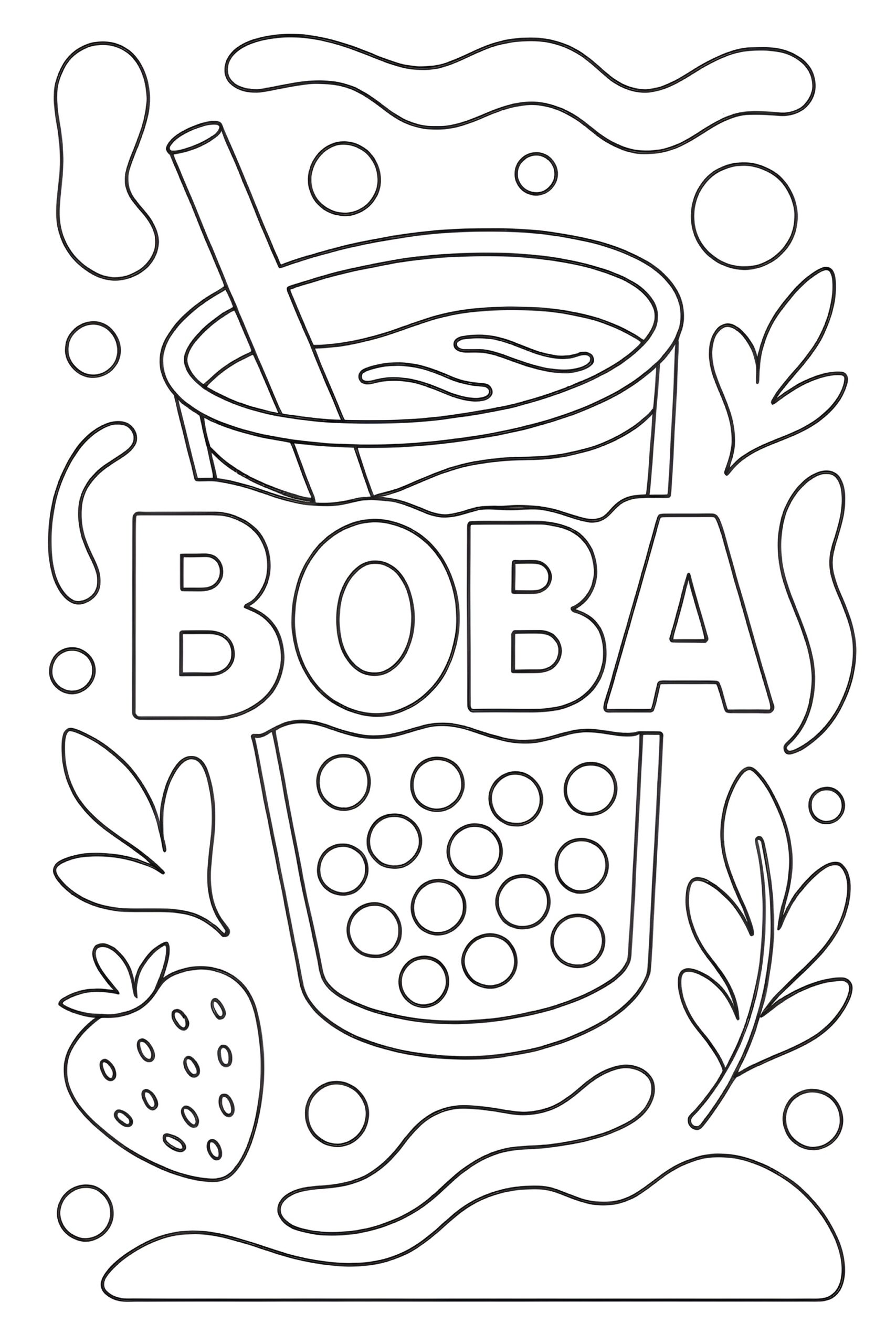 boba coloring page