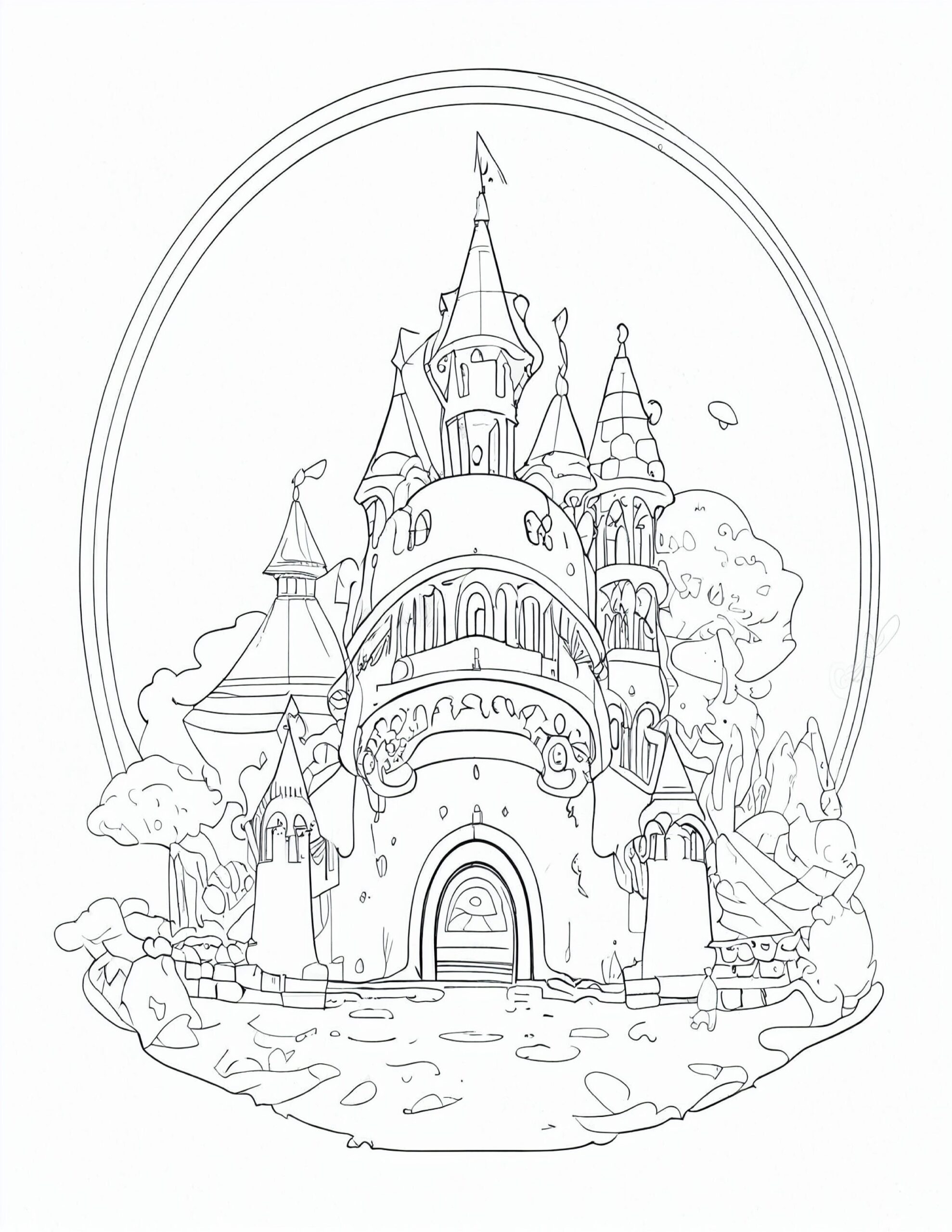 Book1 26 Princess Castle Coloring Pages Princess Castle Printable For Kids And Adults Digital Download Not A Physical Product Etsy
