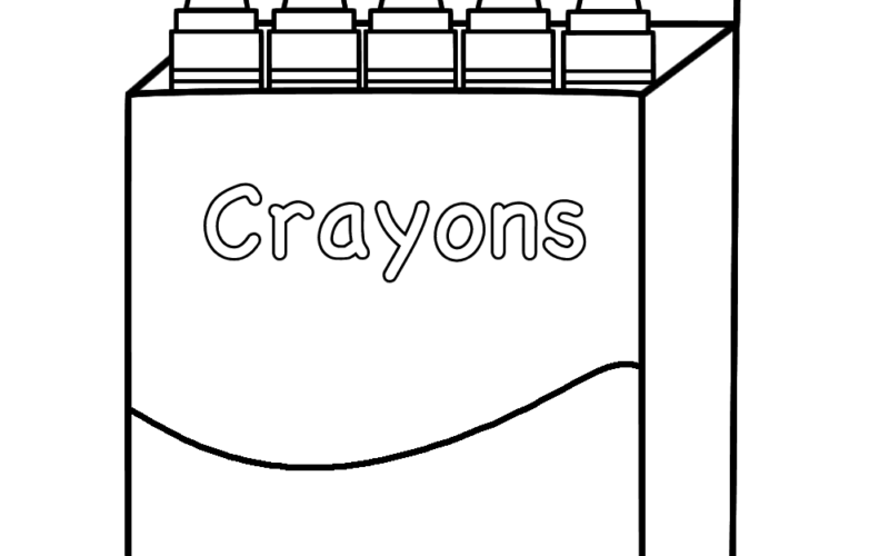 Box Of Crayons Coloring Page Back To School
