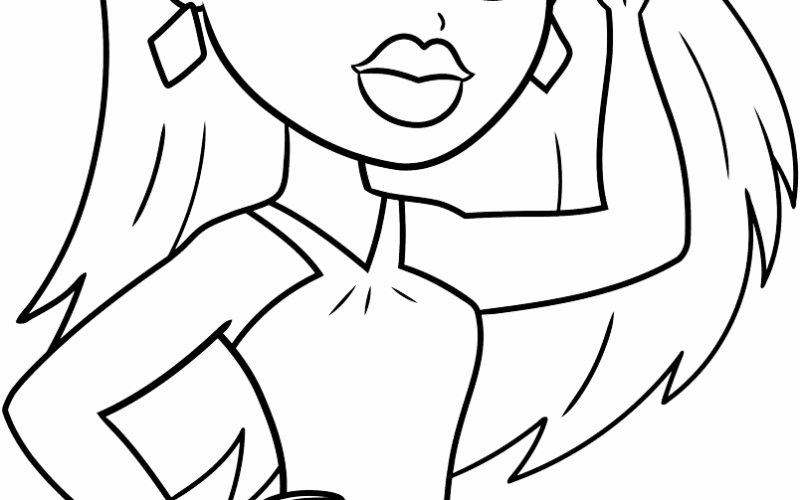 Bratz Doll Coloring Page Easy Drawing Guides