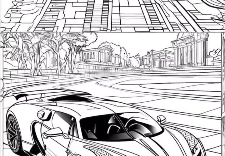 Bugatti Coloring Pages 19 TOP Pages Bugatti Veyron Bugatti Chiron Bugatti Divo Bugatti La Voiture Noire Etsy