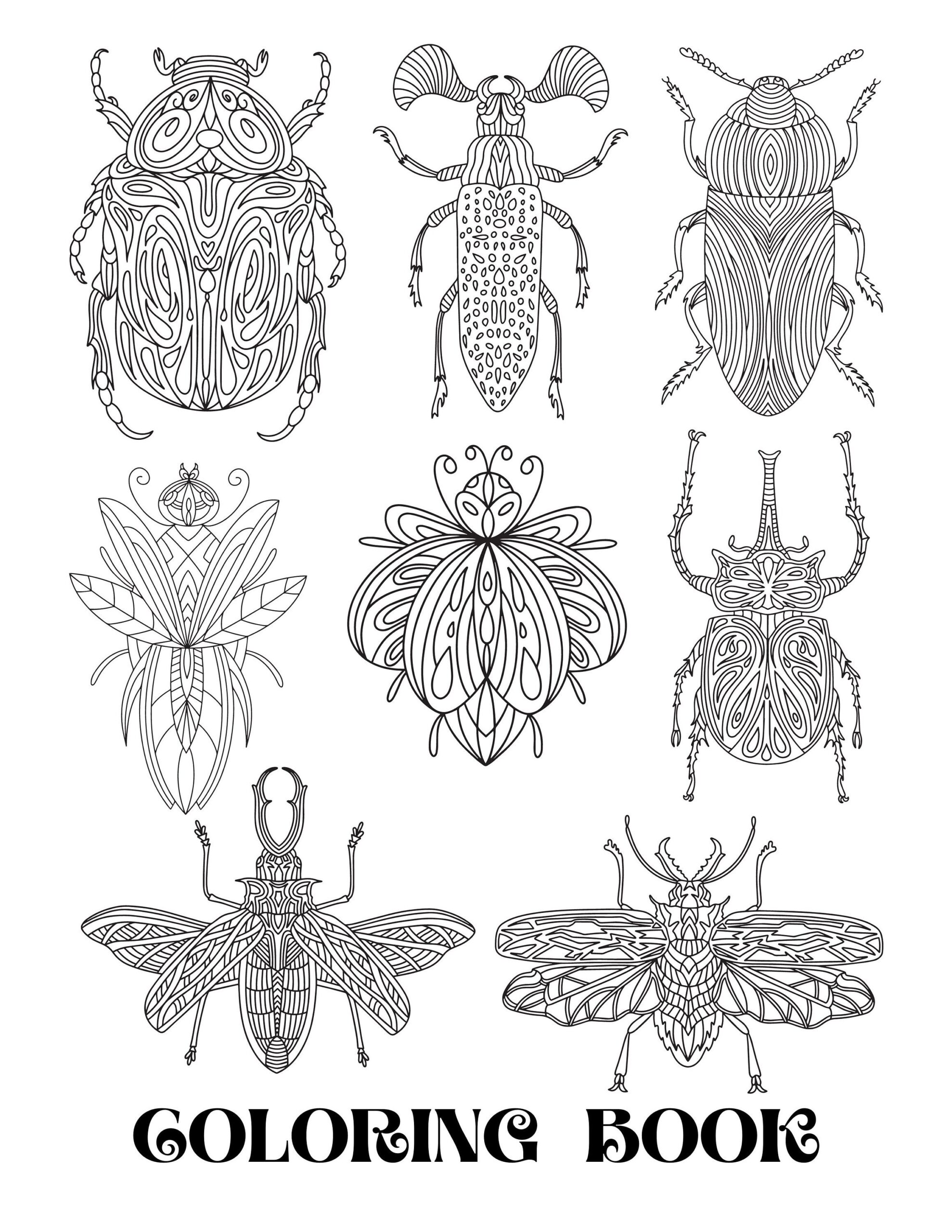 Bugs And Insects Children Adult Coloring Pages 23 Digital Coloring Pages printable PDF Download Etsy