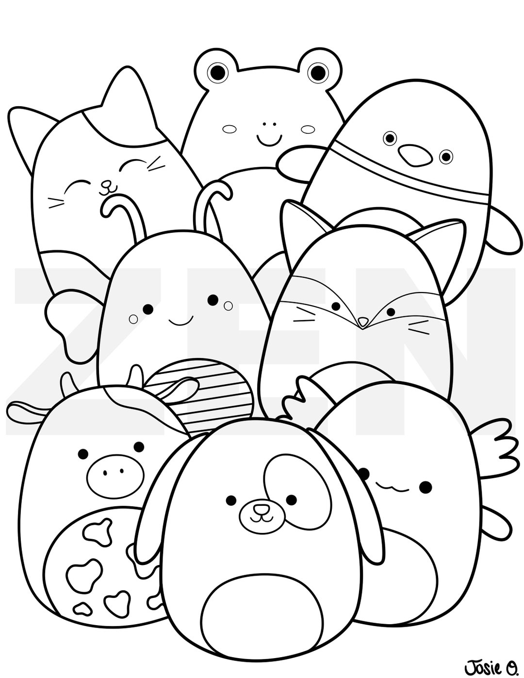 squishmallow coloring page