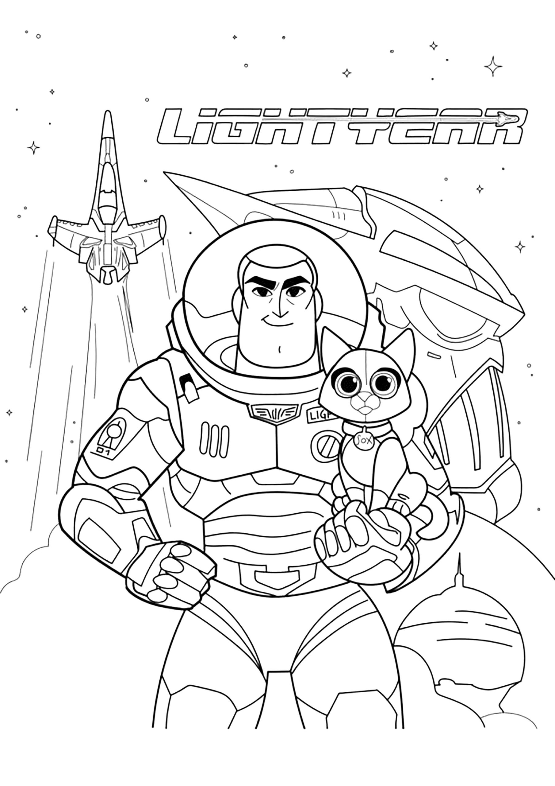 buzz lightyear coloring page