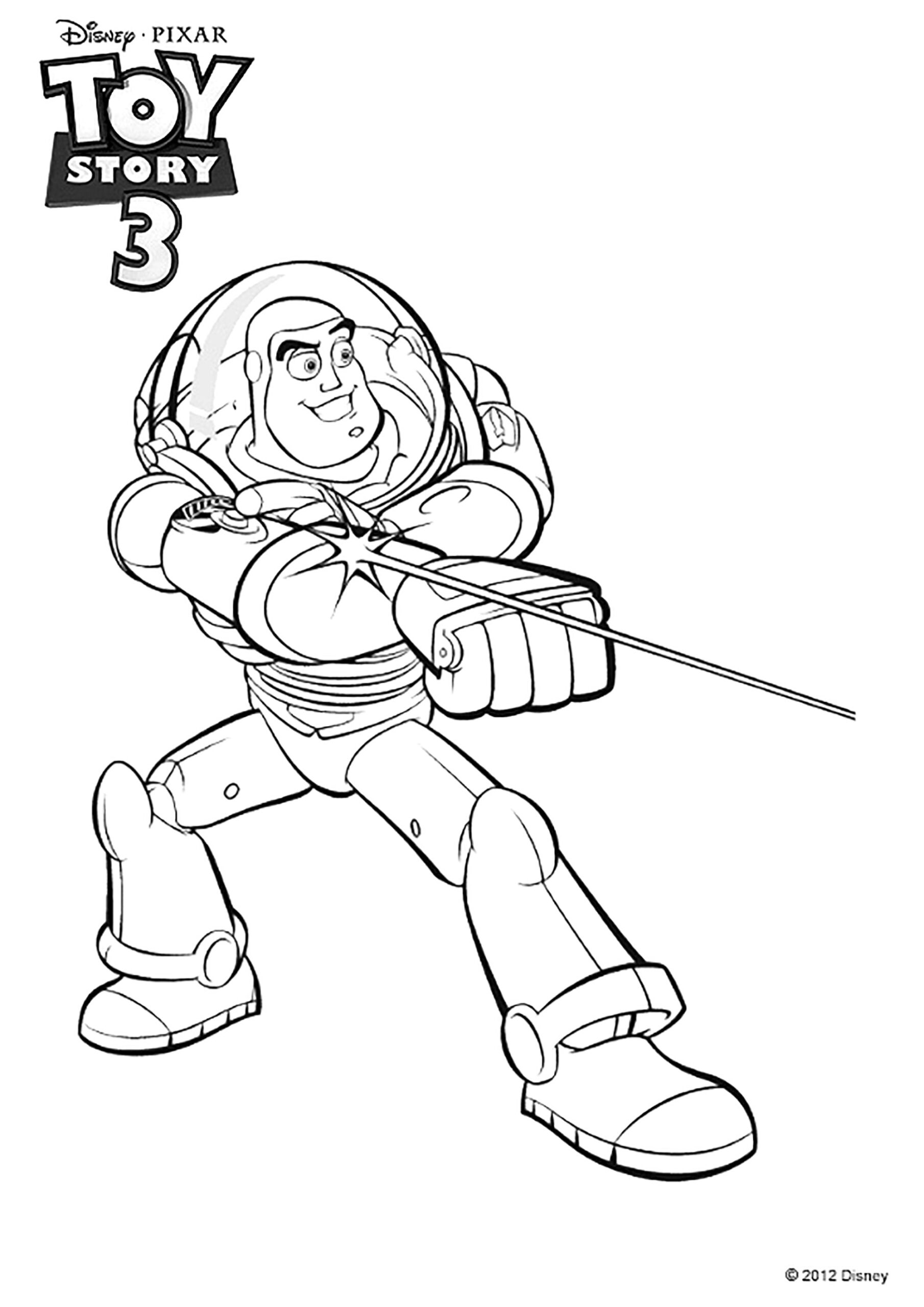 Buzz s Laser Toy Story 3 Coloring Pages
