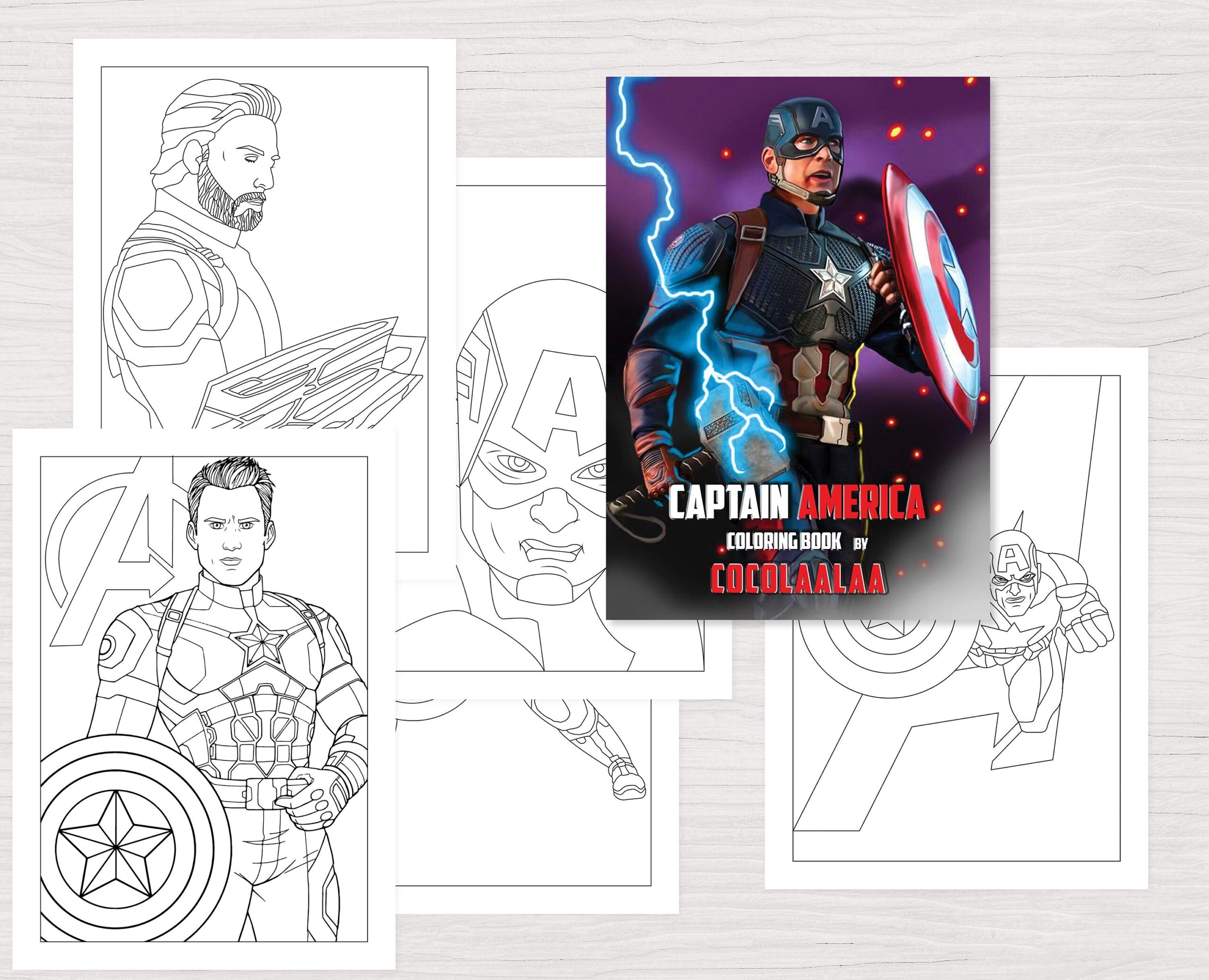 captain america coloring book pages