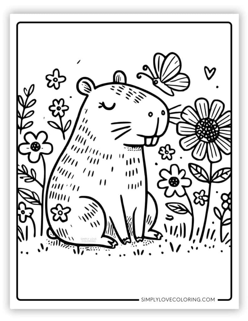 Capybara Coloring Pages Free PDF Printables Simply Love Coloring Capybara Coloring Pages Free PDF Printables Simply Love Coloring
