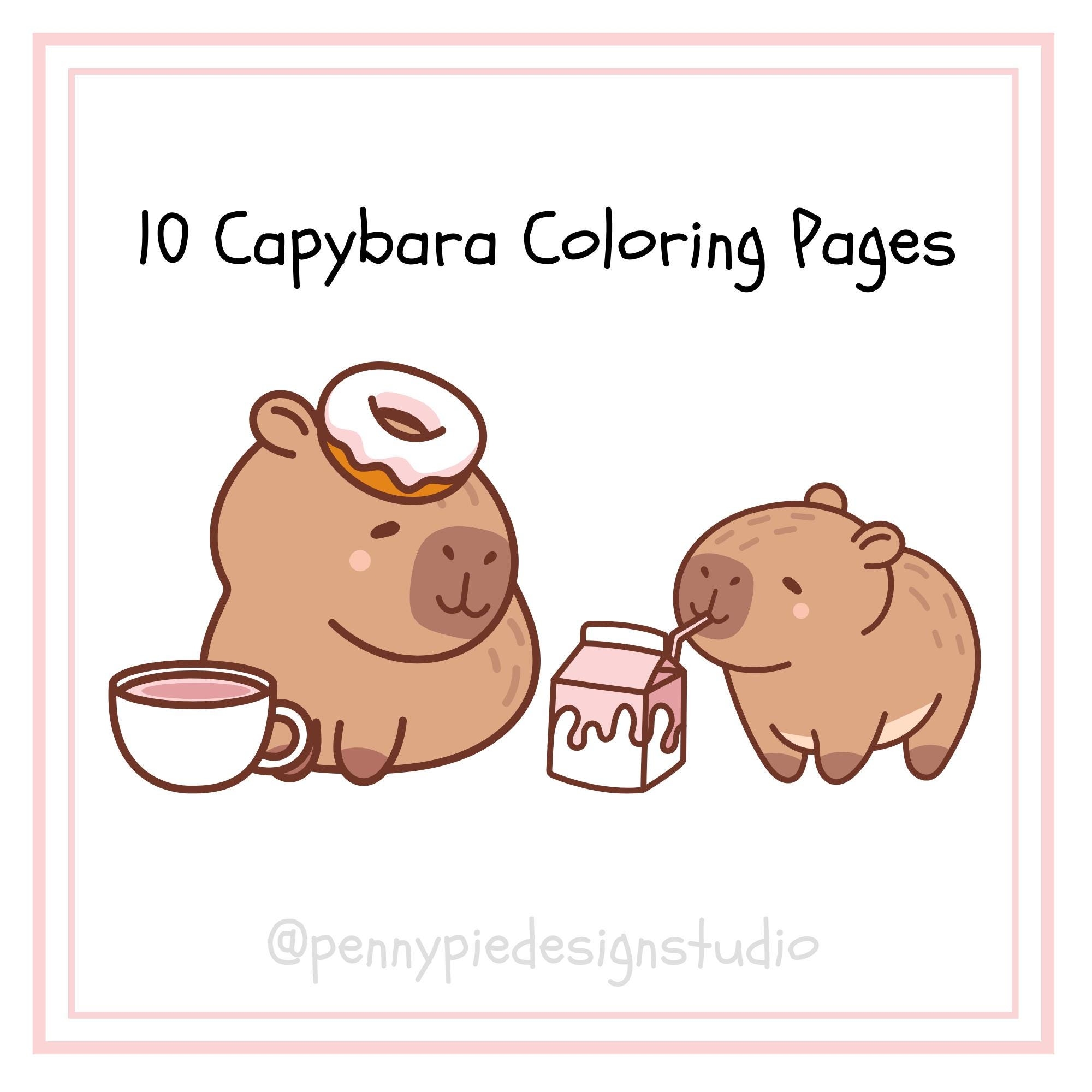 capybara coloring pages capybara coloring pages