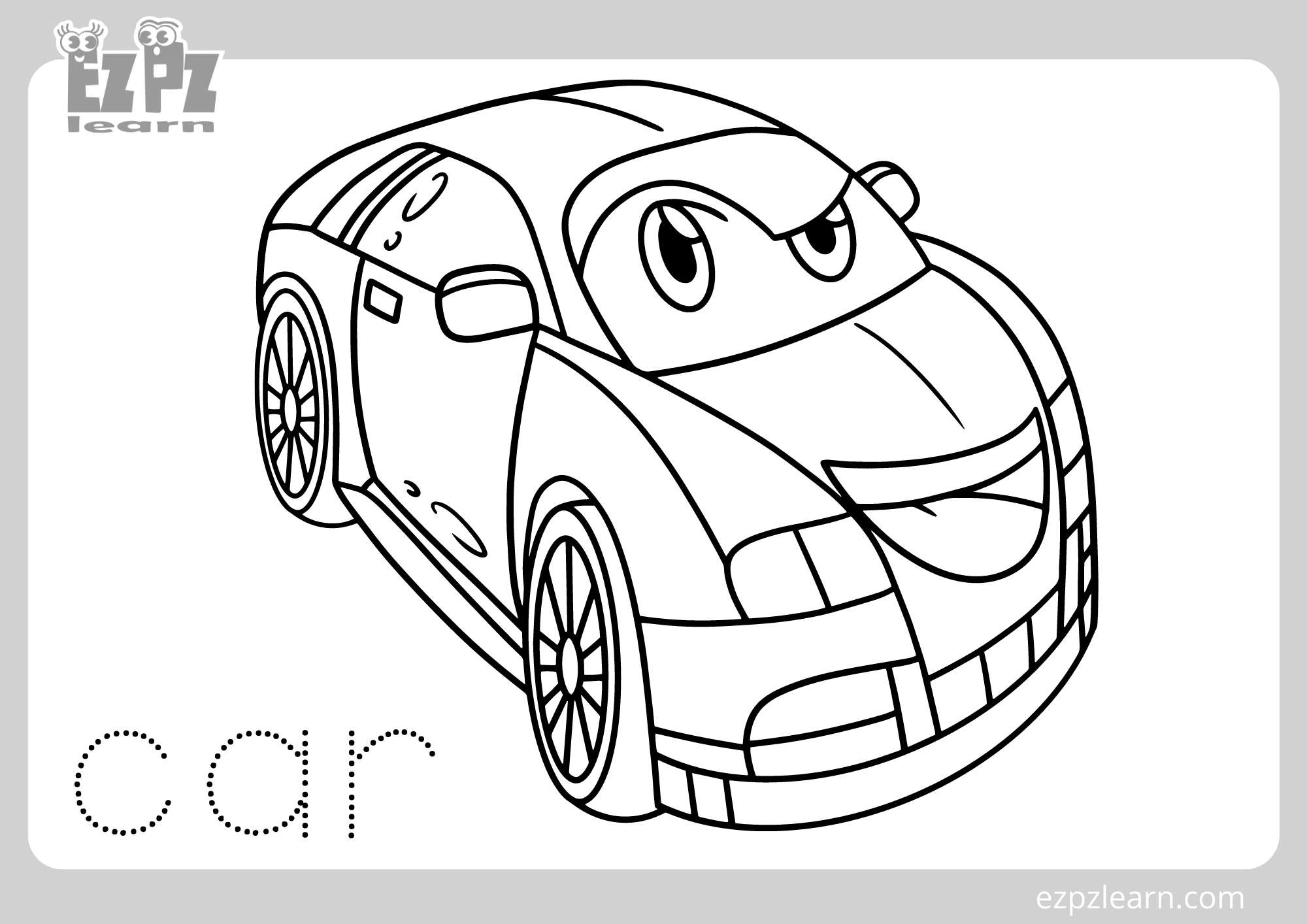 car coloring pages printable