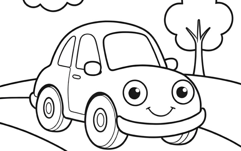 Car Coloring Pages For Kids Coloring Pages Mimi Panda