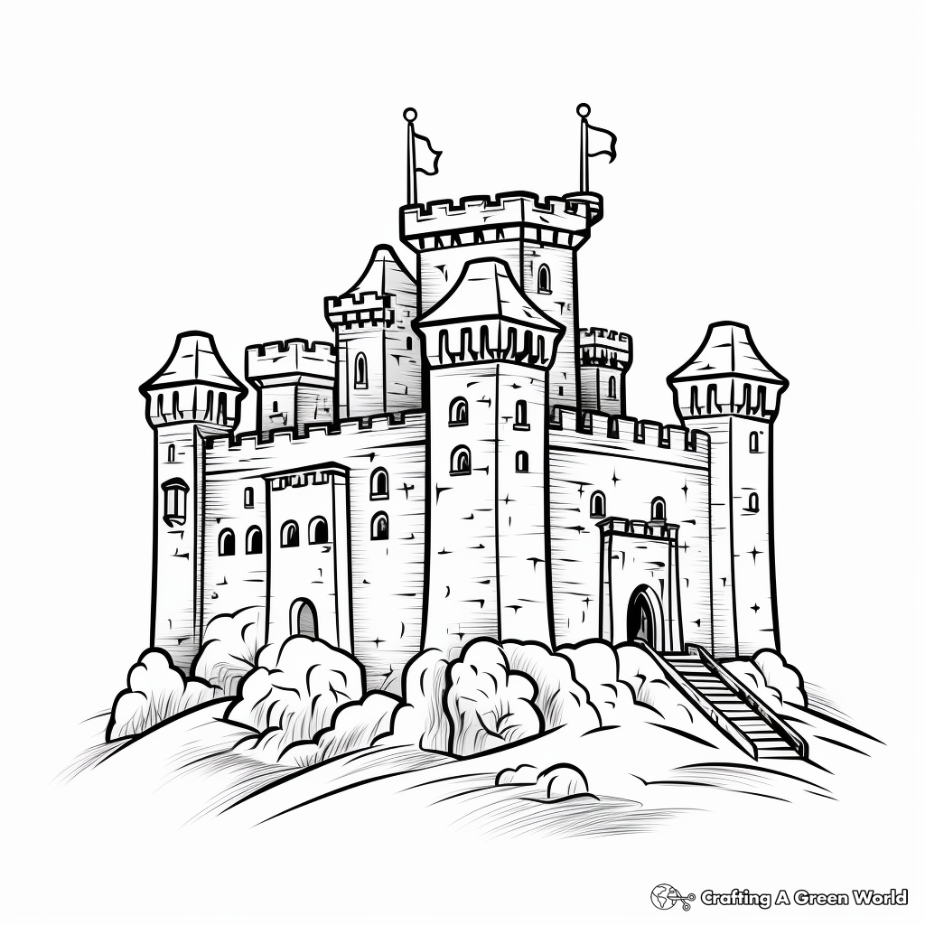 Castle Coloring Pages Free Printable 