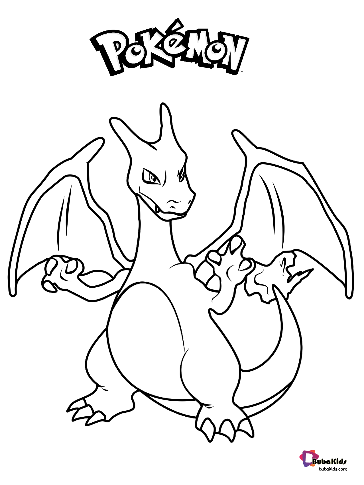 Charizard Pokemon Coloring Page For Kids Free Pokemon Printable Coloring Pages Online For Kids ColoringPages101 Coloring Pages For Kids