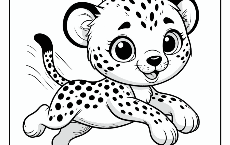 Cheetah Coloring Pages 10 Free Printable Pages Cute Animals Coloring Pages