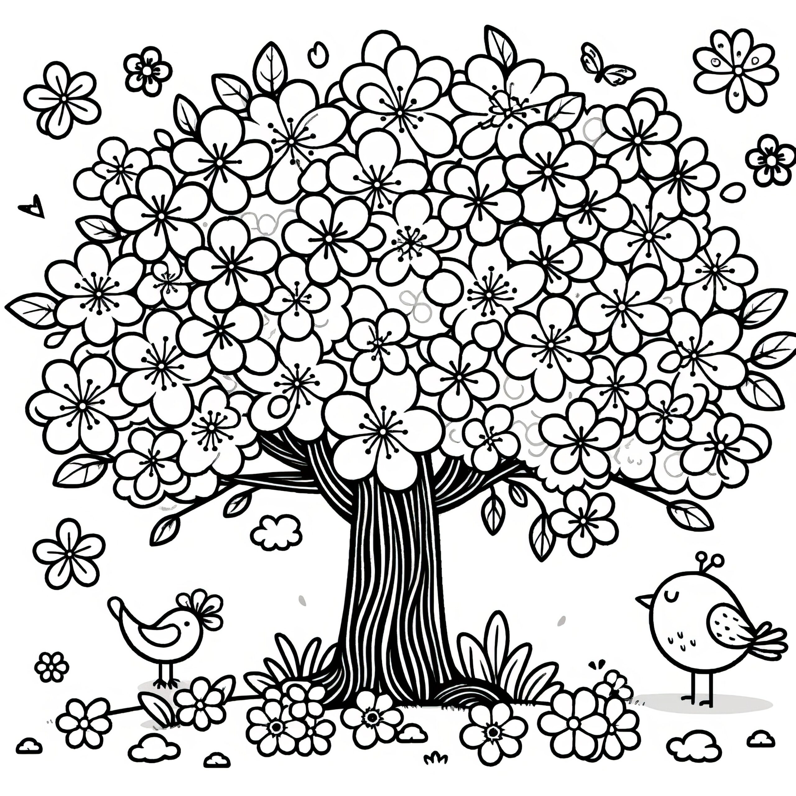 color pages tree color pages tree