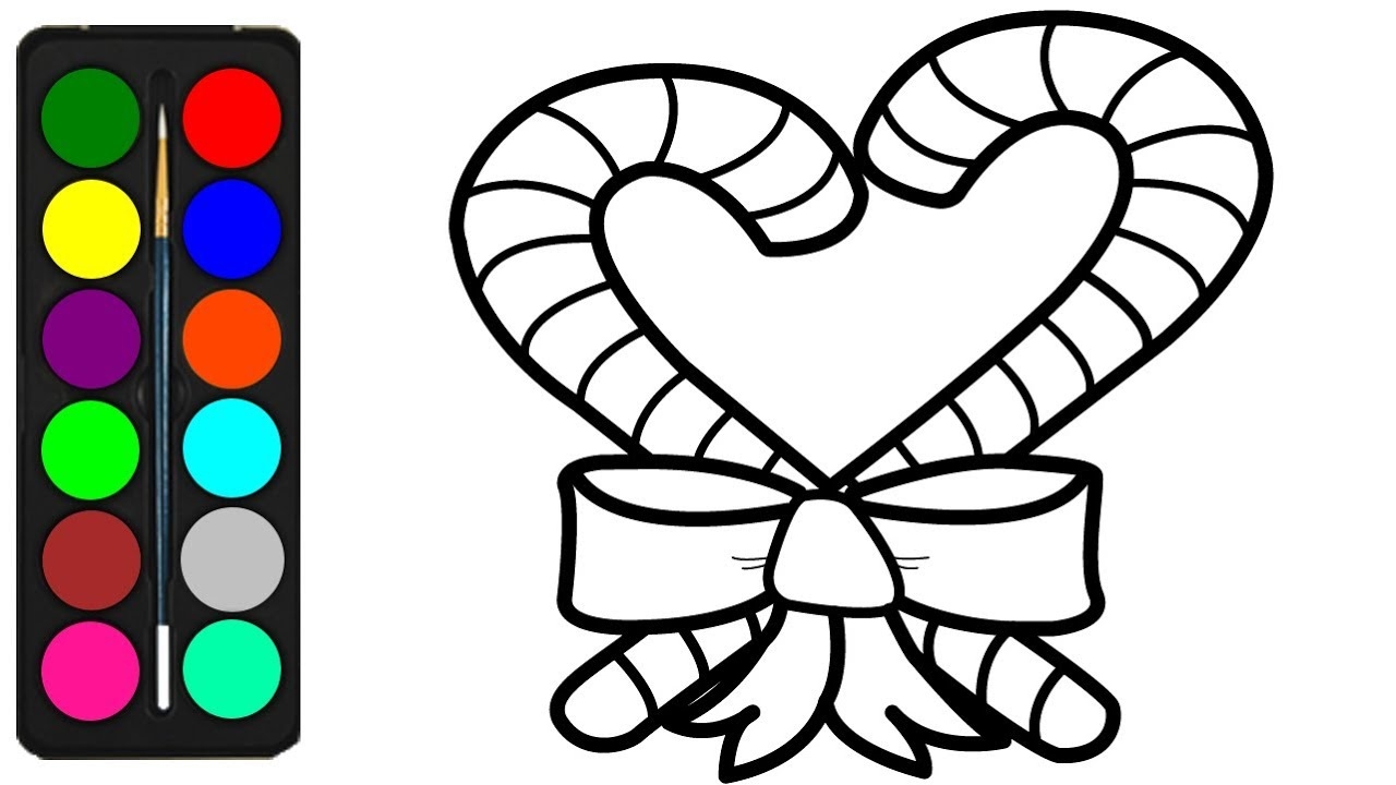 candy cane coloring page