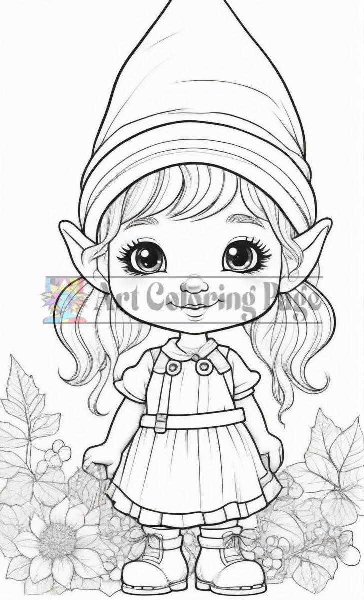 Christmas Elves Coloring Pages Elf Coloring Sheet Free For Kids