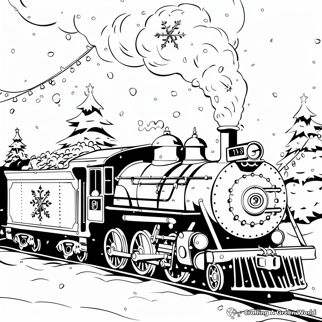 train coloring page
