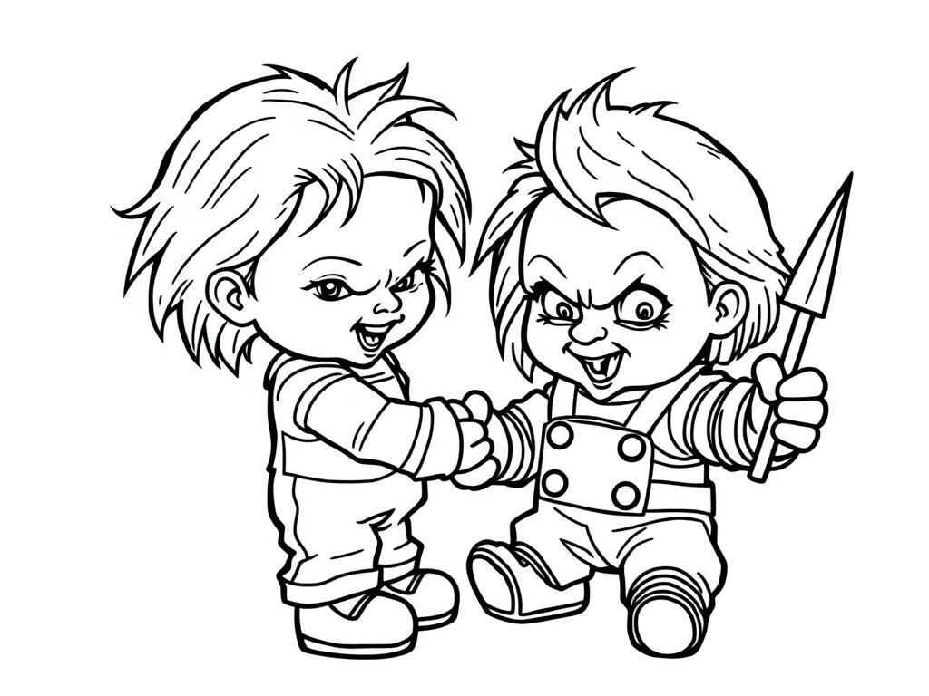 Chucky Coloring Page For Horror Fans Free Printable Coloring Page