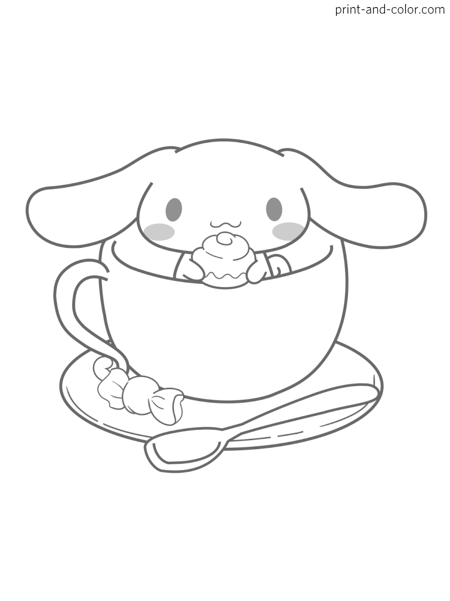 cinnamon roll hello kitty coloring page cinnamon roll hello kitty coloring page