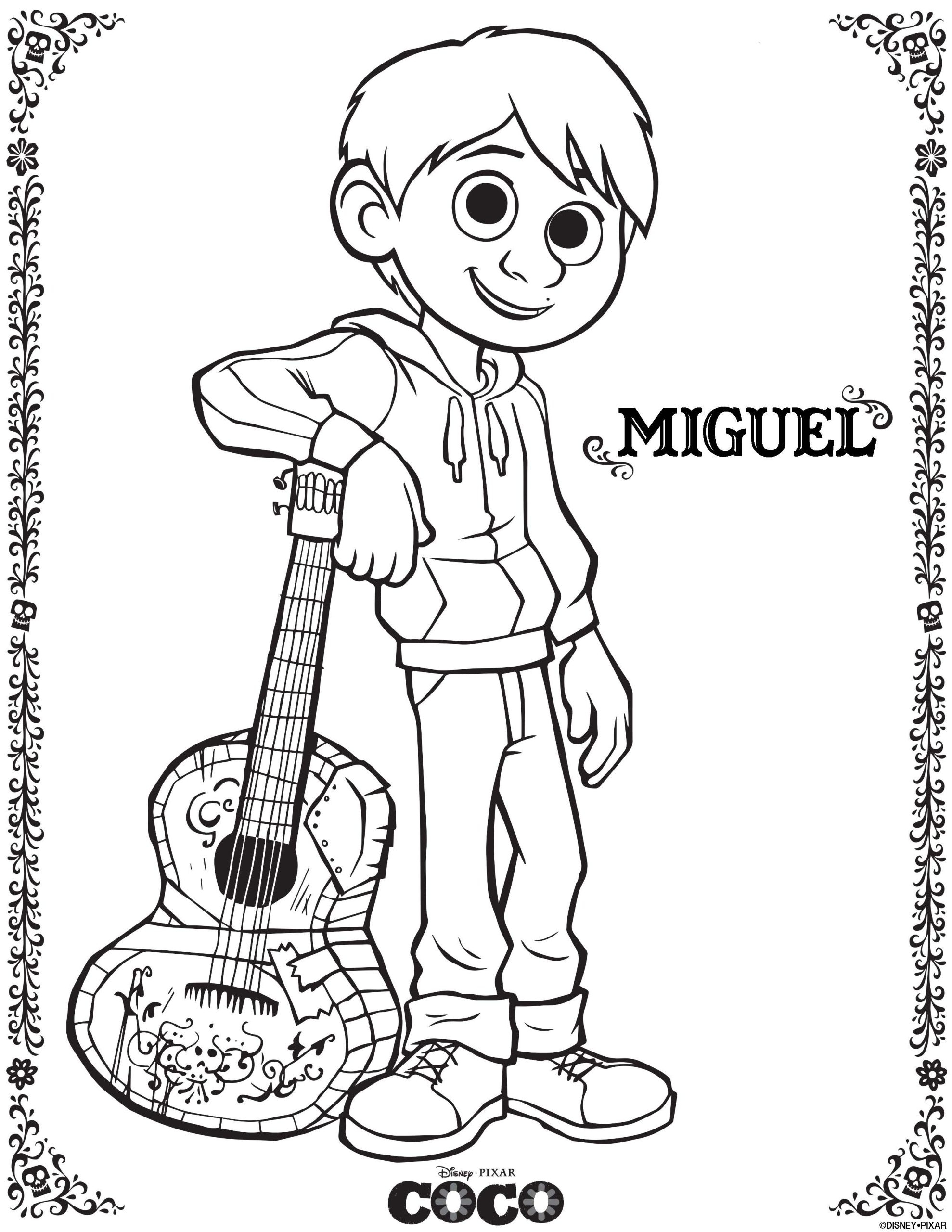 coco coloring pages
