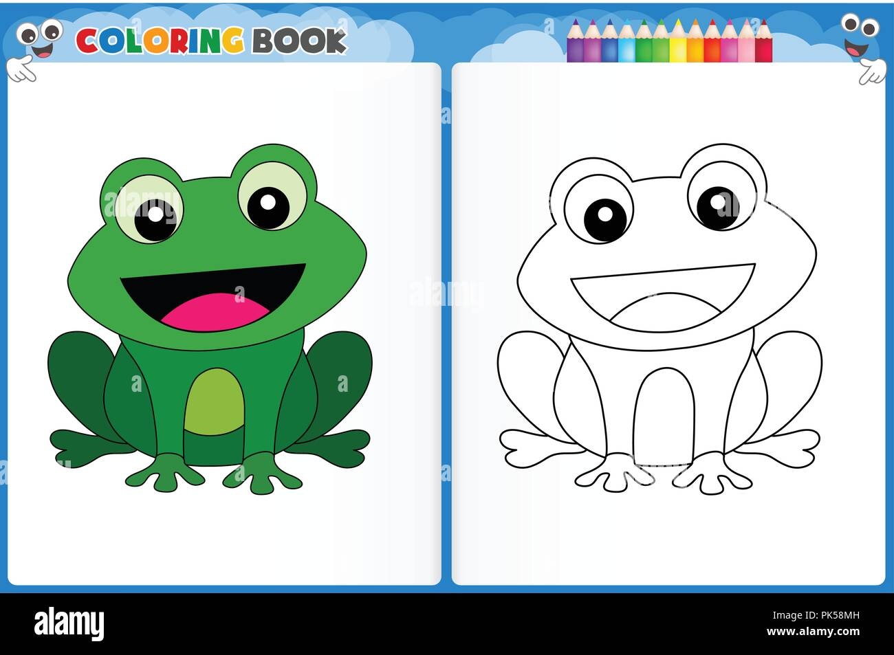 coloring book pages of frogs